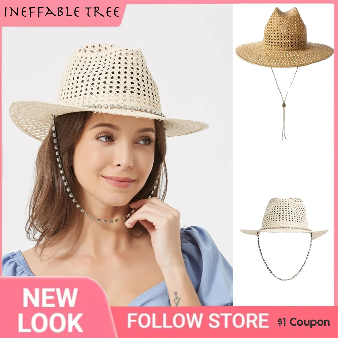 

Handmade Straw Beach Sun Hat for Women Bohemian Seashells Beaded Cap Summer Holiday Large Eaves Cowboy Panama Sombreros De Mujer