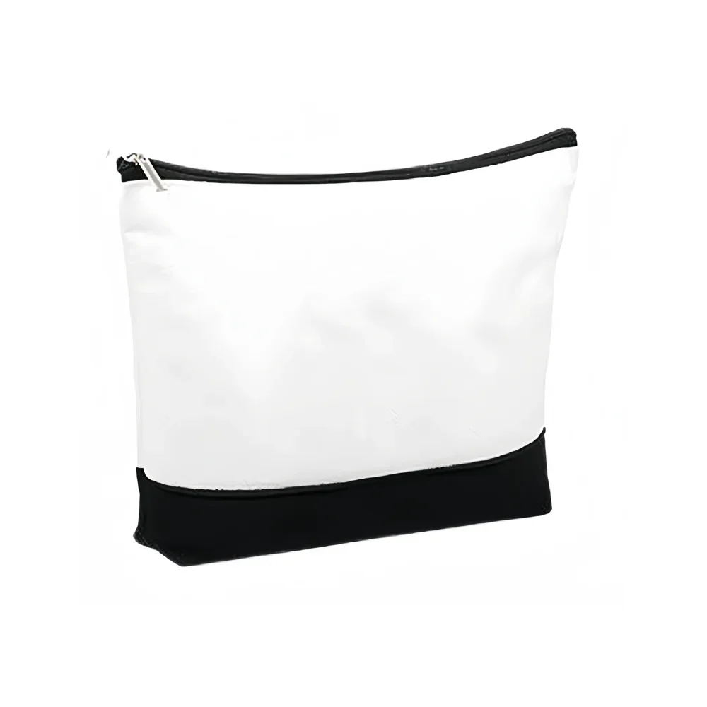 

Sublimation Blank Cosmetic Bag Black Bottom Womens Make Up Bag Polyester Portabl For Heat Transfer Printe Pencil Bags Ring box