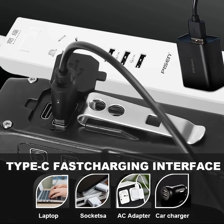 New Mini Dual Light Source Flashlight Type C Fast Charging Multifunction Magnetic Work Light Emergency Lamp Rechargeable