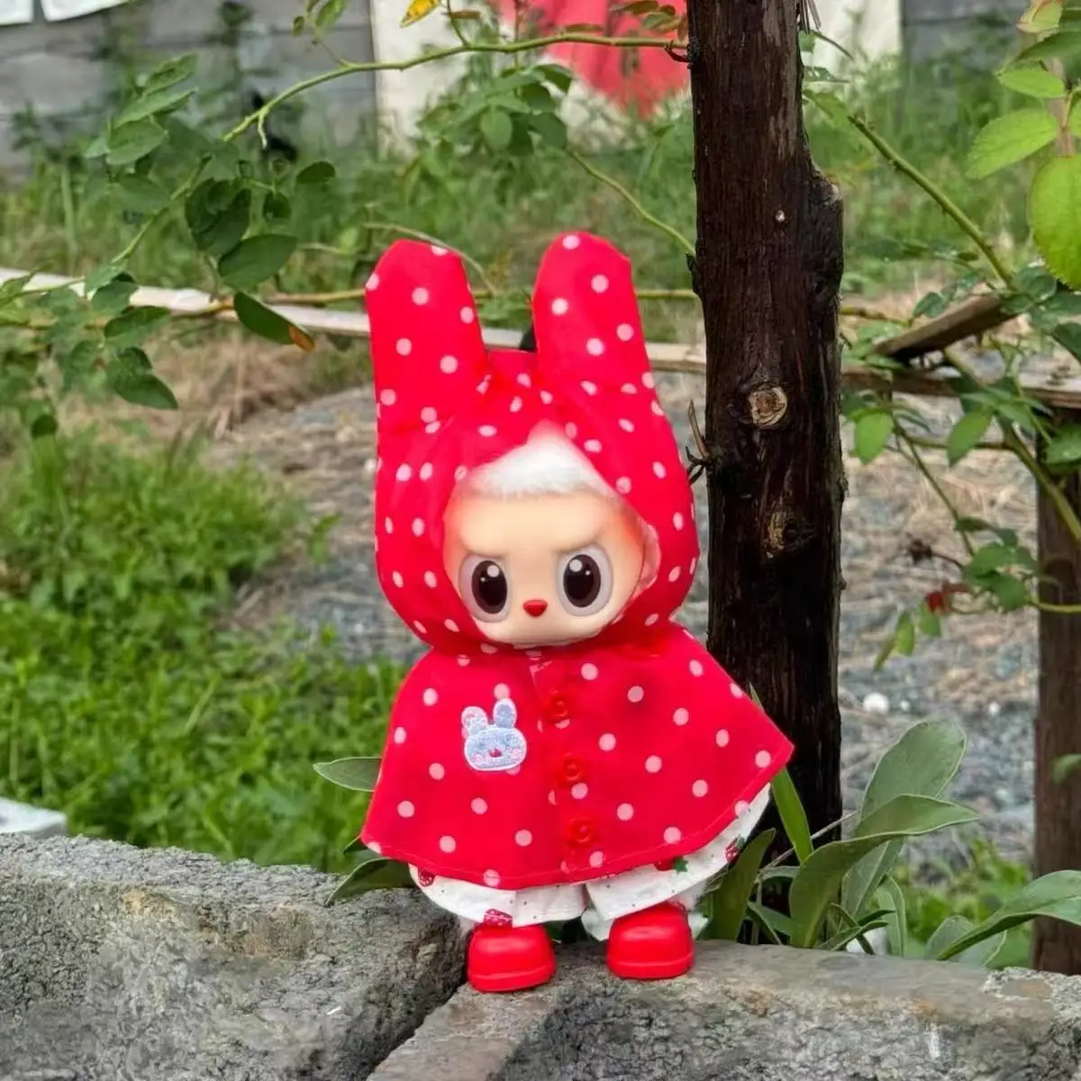 

Mini Doll'S Clothes Outfit Accessories For Korea Kpop Exo 15-17cm Labubu Idol V1 V2 Green Yellow Raincoat hat set Clothing Gift