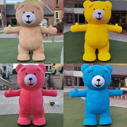 Gigante orsacchiotto mascotte Costume gonfiabile peluche divertente orso bambola abbigliamento colorato Anime cartone animato orso Cosplay vestire tute