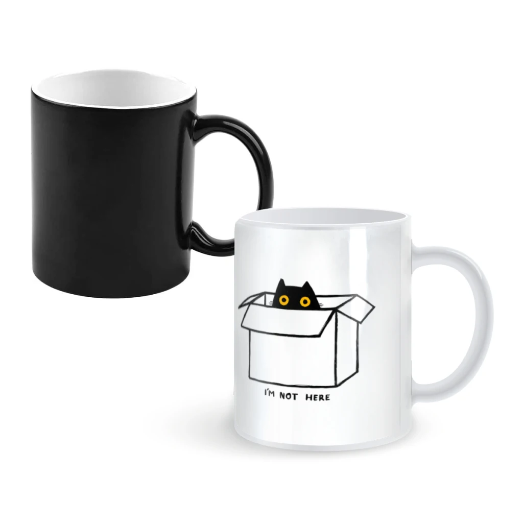 

I'm Not HereCoffee Mugs And Mug Creative Color Change Tea Cup Ceramic Milk Cups Novelty Gifts