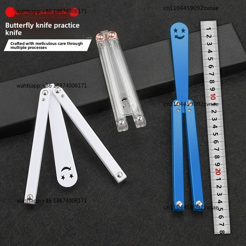 butterfly knife squid smiley face clown hand fancy plastic  training folding  is safe and does not cut the edge