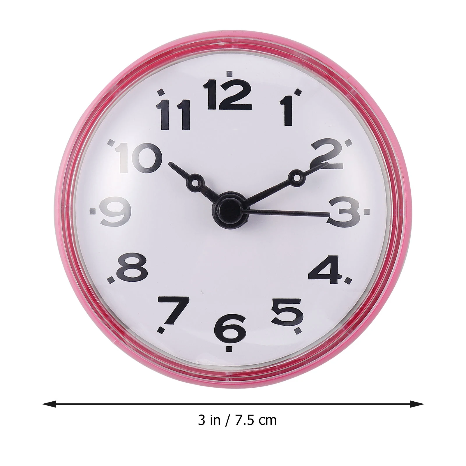

Waterproof Bathroom Clock Silent Wall Hanging Clocks Pvc Suction Cup For Bathrooms Kitchens Anti-Fog Smooth Surface