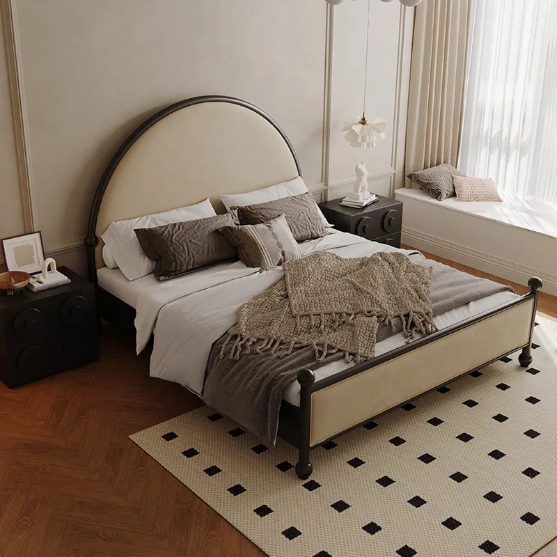 

Style European Double Bed Wood Nordic Luxury Queen Home Double Bed Loft Full Size Sleeping Cama Matrimonial Bedroom Furniture