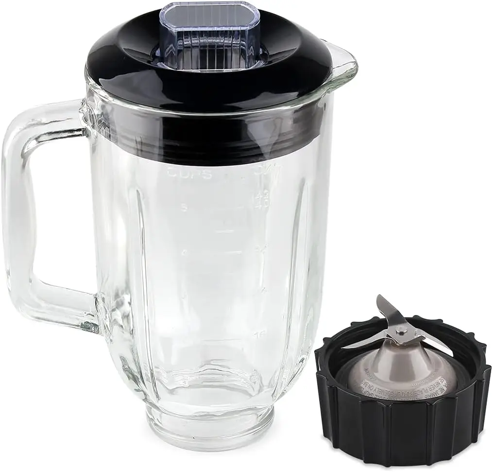 

Replacement Parts 5-Cups Glass Jar With Blade And Cap,Compatible With10-Speed Blender Bl2010Bpa/Bl2010Bp/ Bl2020S/ Bl-2020/