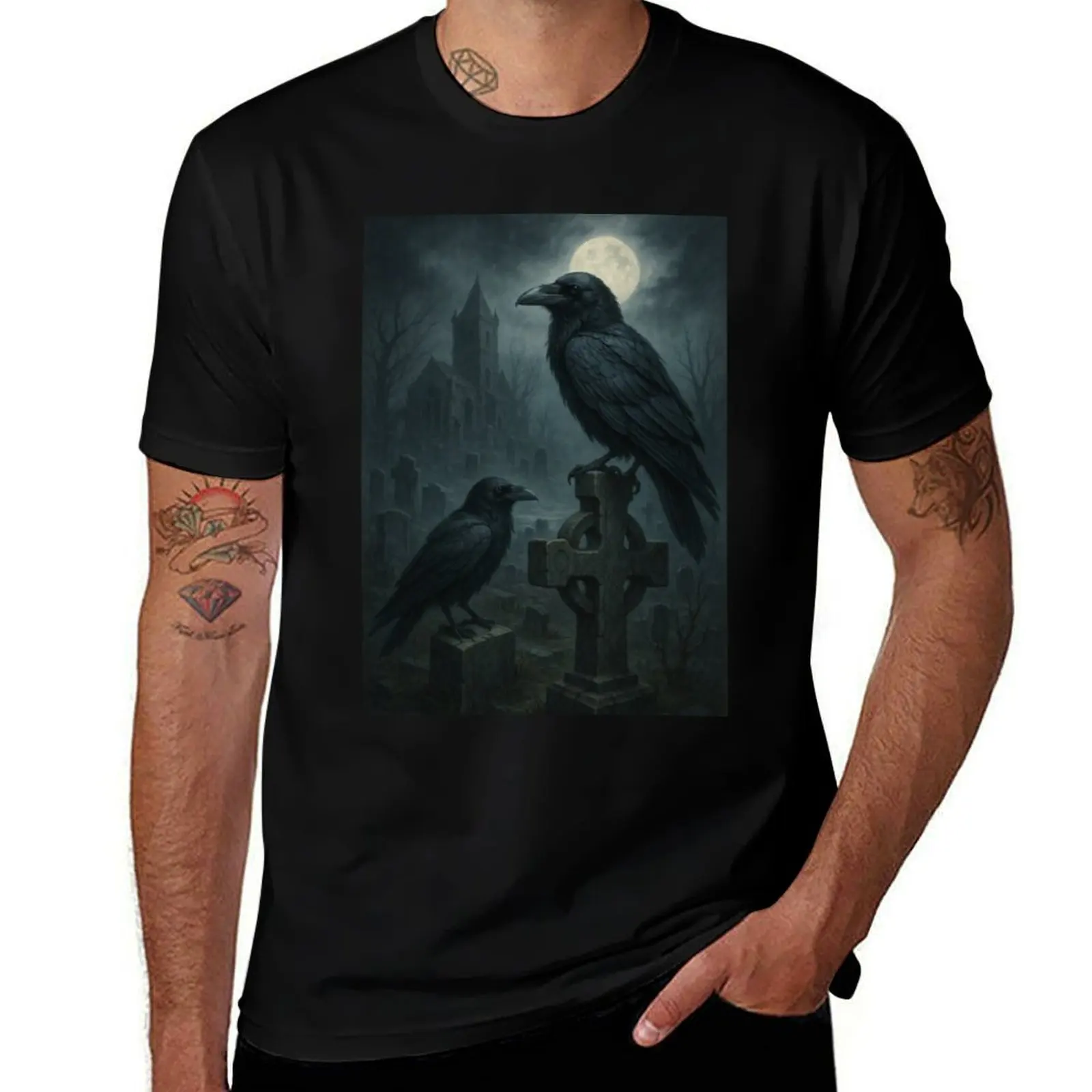 

Forgotten Prayers – футболка Ravens before the dead church, кавайная одежда, подарки для парня, простые белые футболки для мужчин