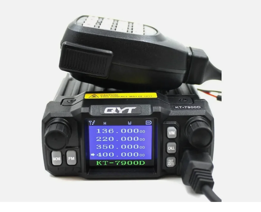 QYT 미니 모바일 라디오, 25W KT-7900D 쿼드 밴드, 144, 220, 350, 440MHz 워키토키