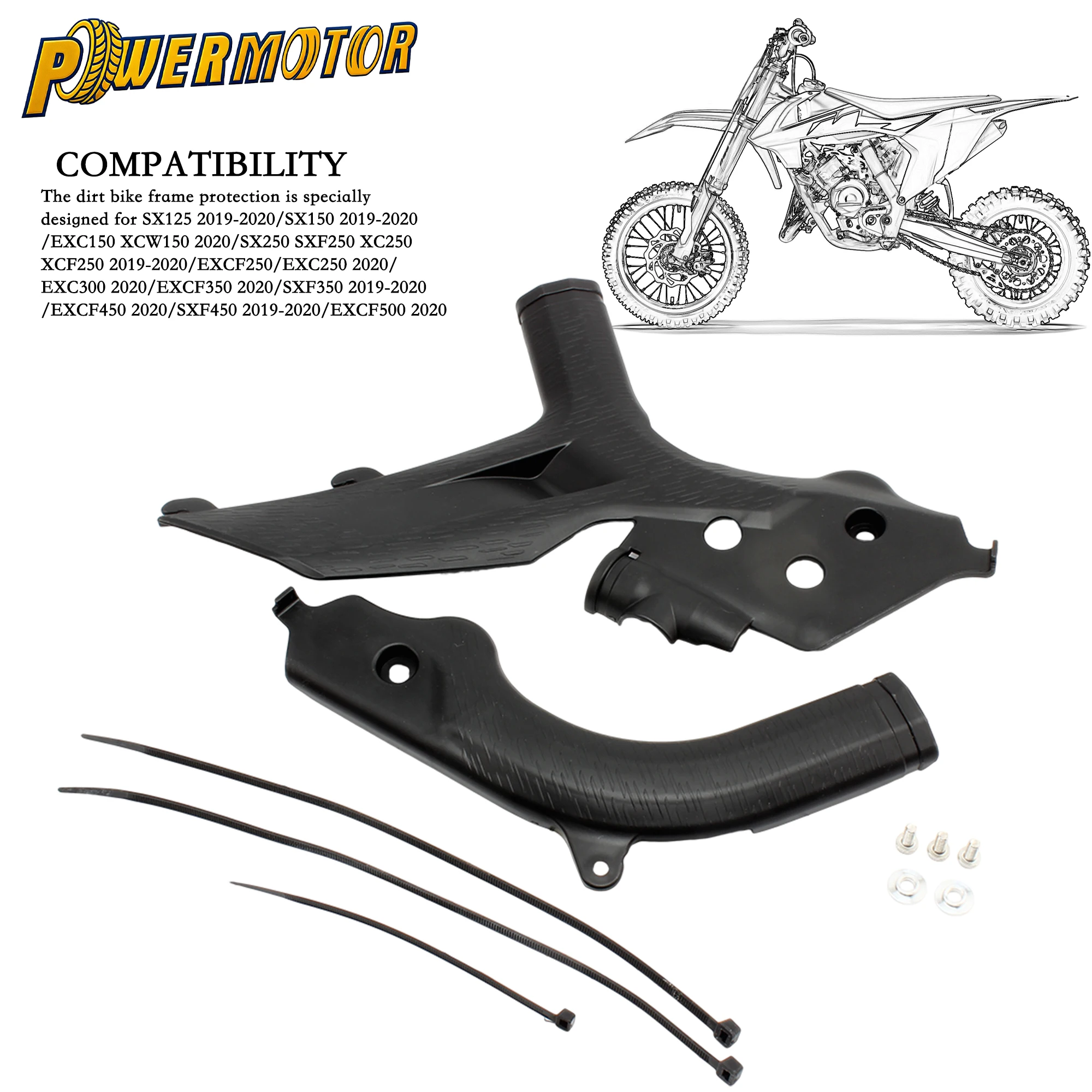 

Enduro Motocross Frame Guards Cover For KTM 450 EXC EXCF SX SXF XC XCF XCW XCFW 125-400 Motorcycle Protection 2019 2020-2023