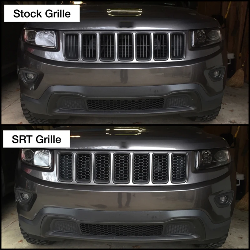 Mesh Grill Inserts for Jeep Grand Cherokee 68143074AD WK Laredo Limited Black 3 Pieces Front Grille