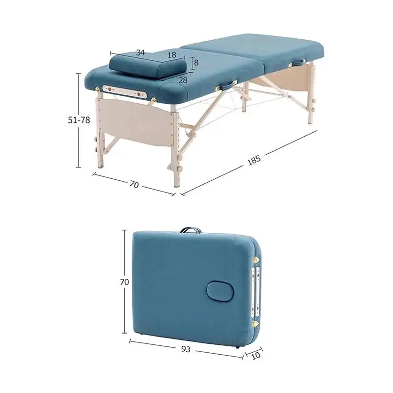 Chiropractic Cosmetic Massage Bed Spa Tattoo Lash Clinic Folding Bed Modern Luxury Cama De Masajes Profesional Salon Furniture