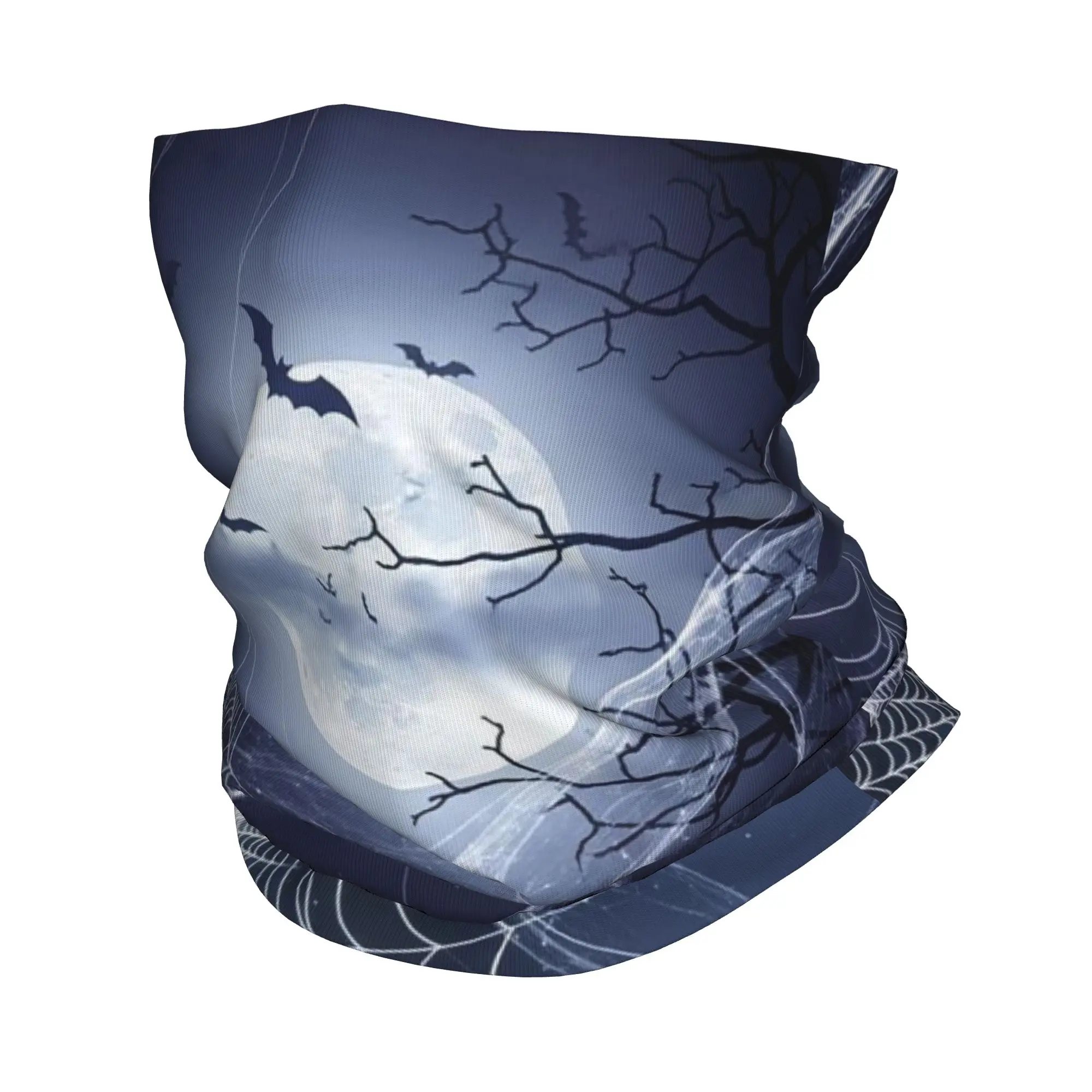Bat Spider Web Witch Halloween Theme Bandana Neck Cover Printed Mask Scarf Warm Cycling Scarf Hiking Fishing Unisex Adult