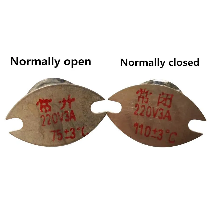 Relais de température scellé, interrupteur de contrôle de température, normalement ouvert et fermé, 3A, 220V, 0 ℃ ~ 110 ℃