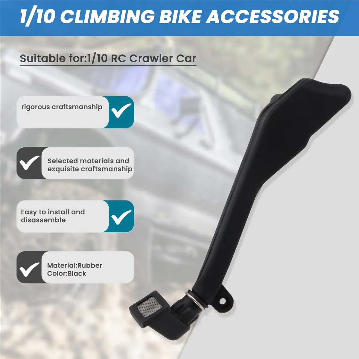 

Y167A-черная резиновая трубка для радиоуправляемого гусеничного автомобиля 1/10-4 аксессуары TRX4 T4