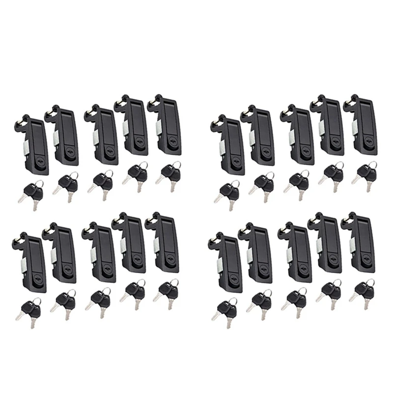 20PCS Compression Latch Flush Lever Latch Lock For Marine Car RV Door Hand Lock Adjustable Lever Latches Thickness:1-5Mm