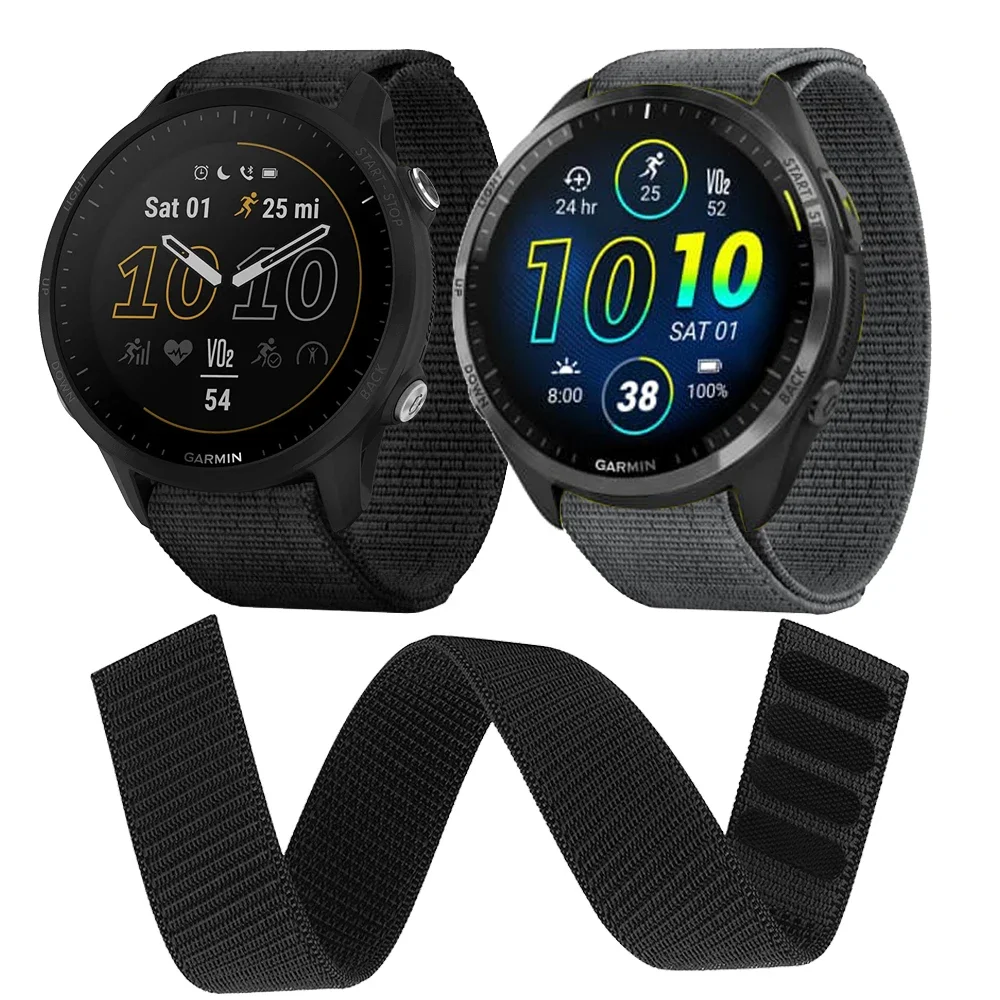 22mm 26mm Hook Loop Nylon Strap For Garmin forerunner 965 955 Solar 945 Fenix 7/7X/6 6X Pro 5XPlus/Enduro 2/Epix Gen 2 Watchband