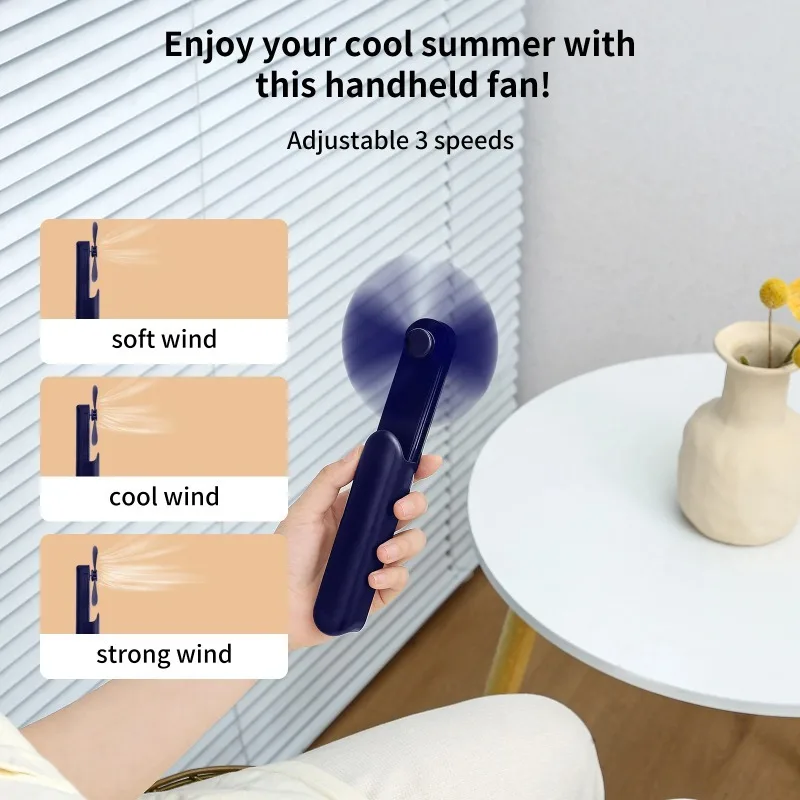 Xiaomi New Folding Portable Multifunction Fan Mini Handheld Fan USB 2000mAh Recharge Hand Held Small Pocket Fan with Power Bank
