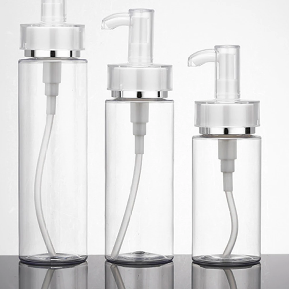 

3Pcs Acrylic Pump Lotion Bottle Empty Travel Dispenser Refillable Portable Makeup Lightweight Leakproof Mini Suitable Outdoor