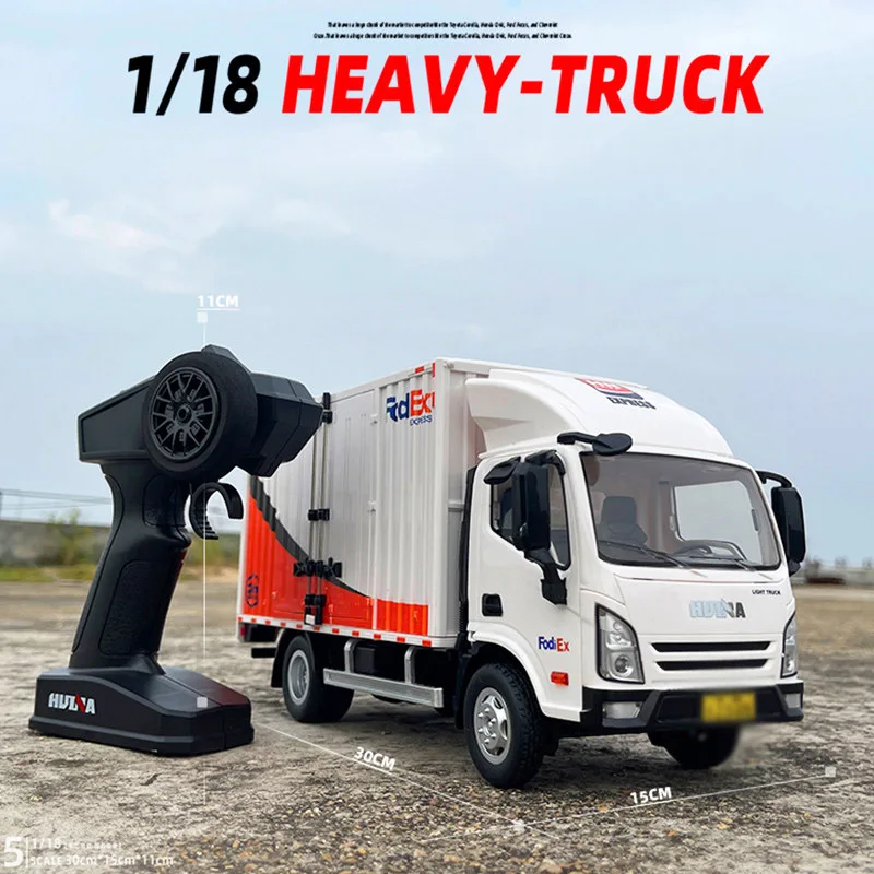 Huina 524 1:18 Scale RC Toy Vehicle 12CH Express Cargo Trucks Simulation Model Remote Control Close Van Container Car Toys