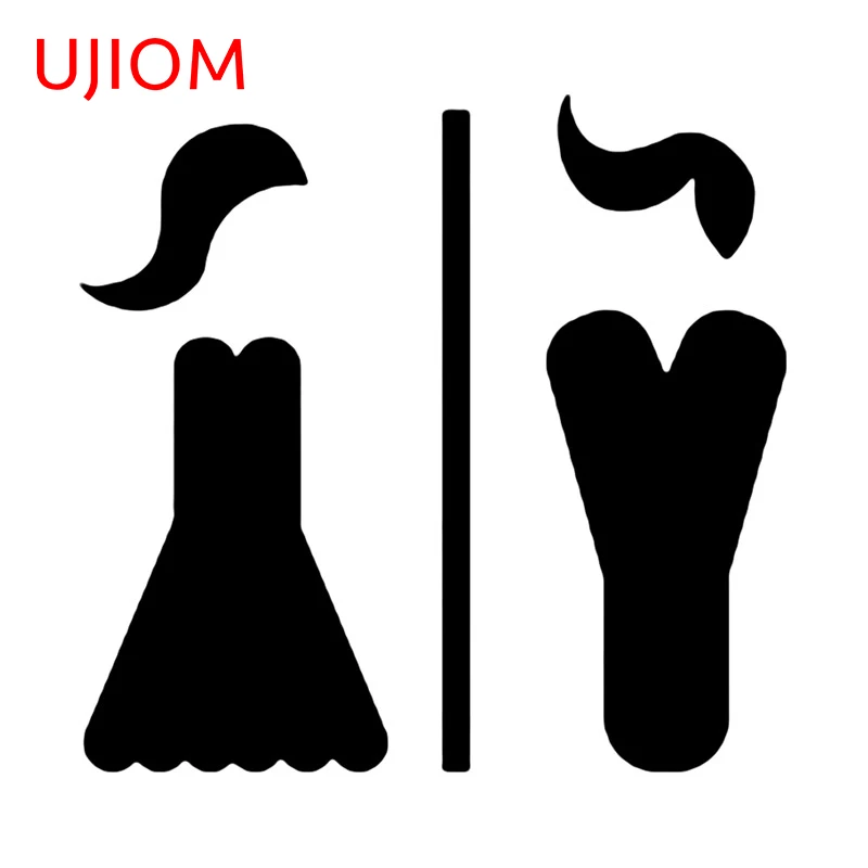 UJIOM Market Wc Sign Wall Stickers Mural Decal Public Place Entrance Door Waterproof Personality Funny Decoration Vinyl Sticker