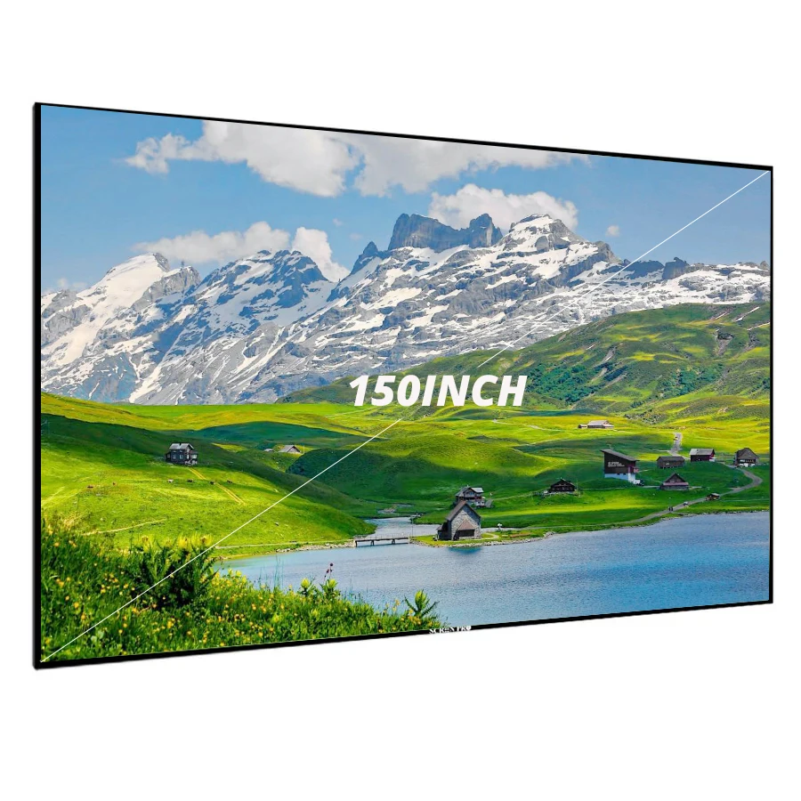 

YuTong 72”~150“ Black Diamond Ambient Light Rejecting Fixed frame projector screen support 4K/8K UHD For Long Throw Projector