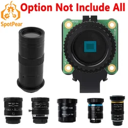 Raspberry Pi Global Shutter Camera Telephoto/100X-Microscope/Zoom CS/C Lens 1.6MP IMX296