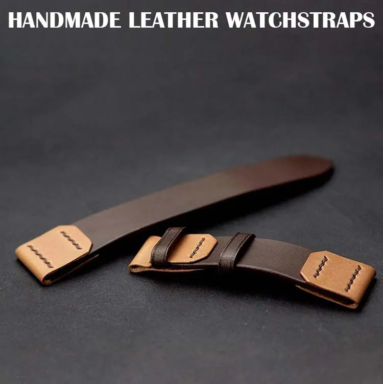 

1 Piece Handmade Leather Watch Band Strap 18mm 20mm 22mm 24mm Watchbands Belt