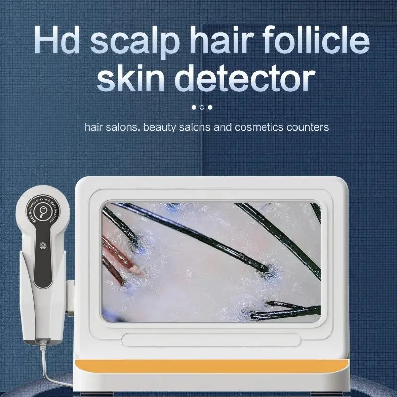 

New 200/50X Skin Hair Scalp Detector Dermascope For Skin Scanner Machine Digital Microscope HD Hair Follicles Skin Analyzer