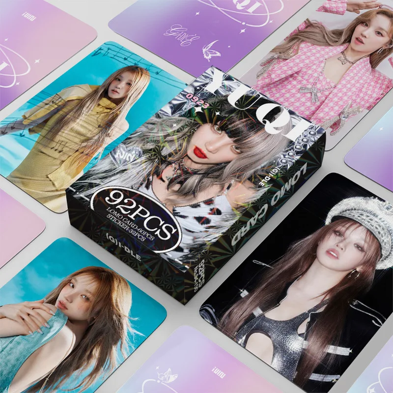 

92pcs/set KPOP (G)I-DLE Card Song Yuqi Single Small Card Song Yuqi Album Gidle Female Child Printed Photo Collection Card