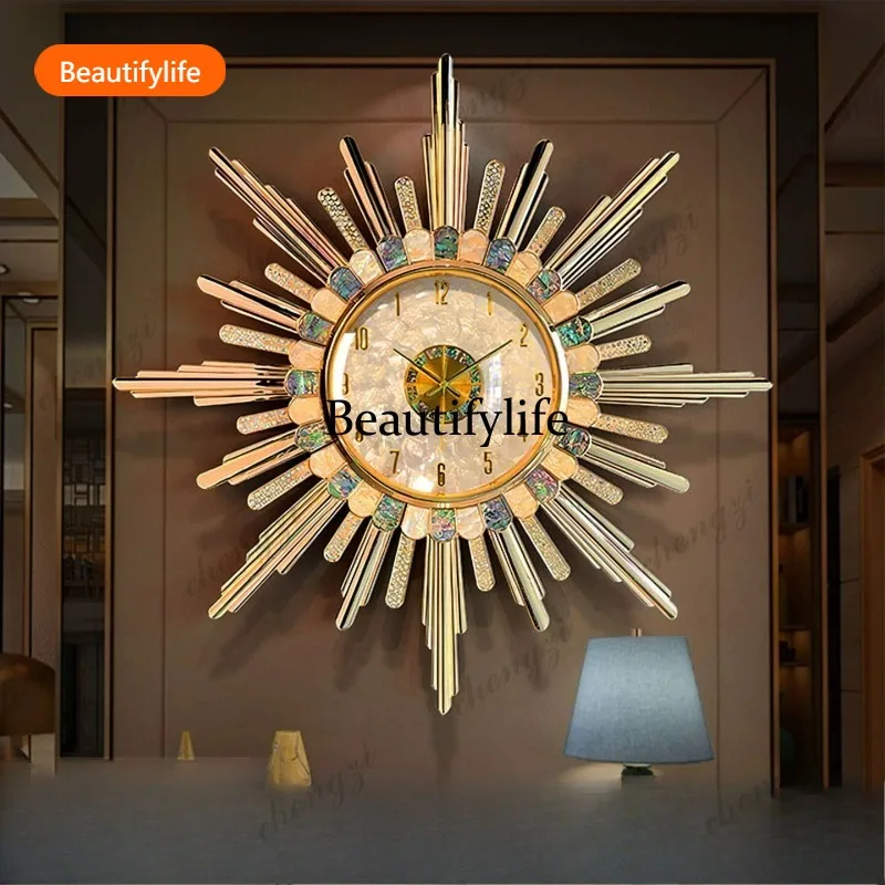 F150  Gold Fashion Yellow Wall Clock Unique Premium Cute Nordic Digital Clock Luxury Living Room Orologio Da Parete Home