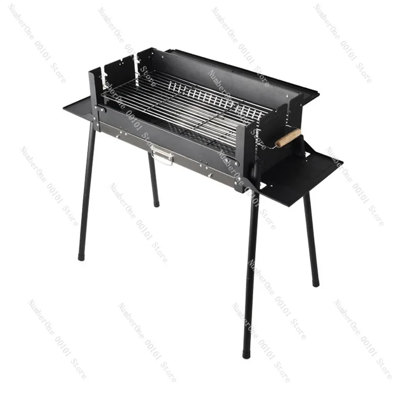 

Portable BBQ Grill Household Charcoal Stainless Steel BBQ Grill