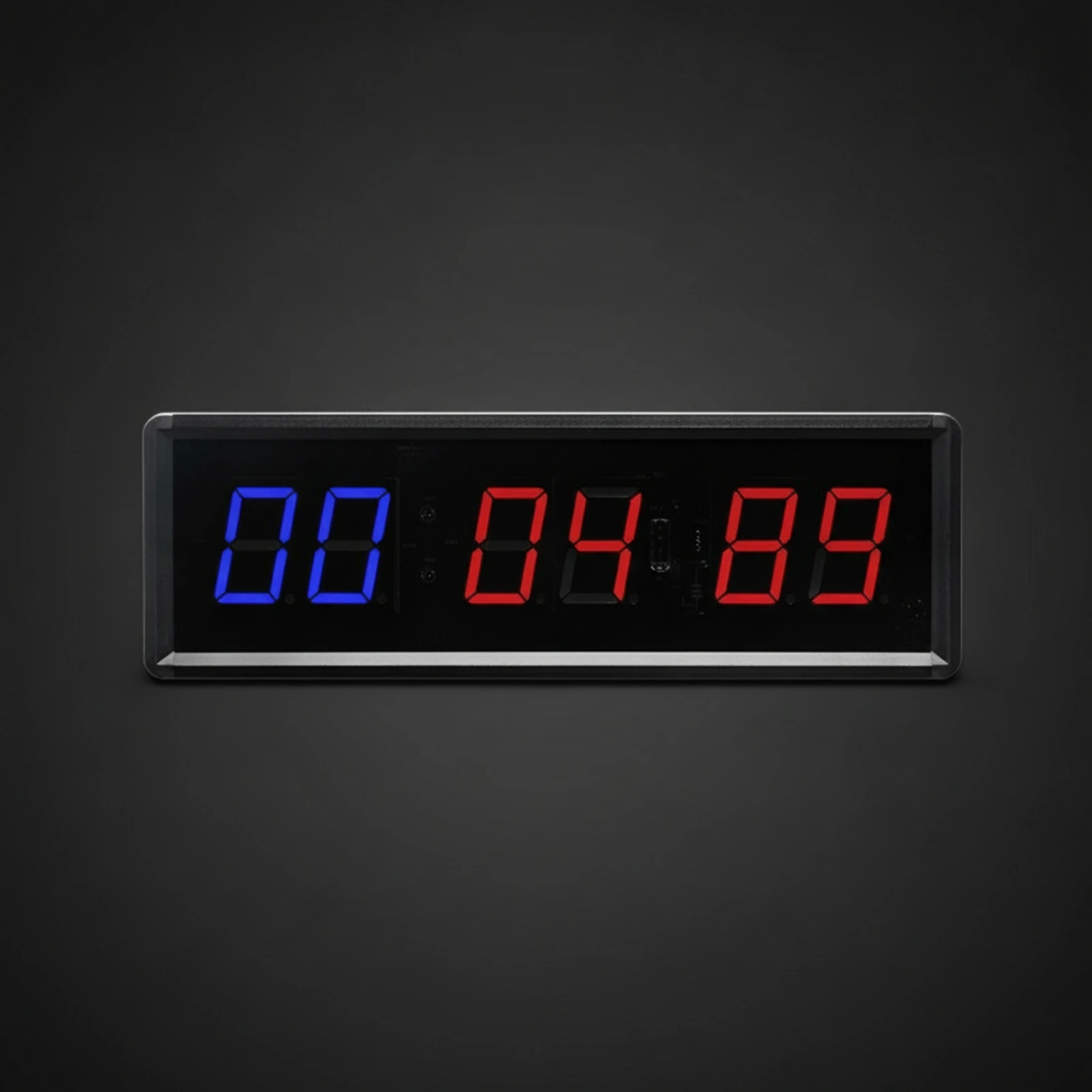 Gym Timer with Wireless Controller 6-Digit Gym Timer Workout Clock with LED Adhesive for Athletes, Functional Fitness, Boxing