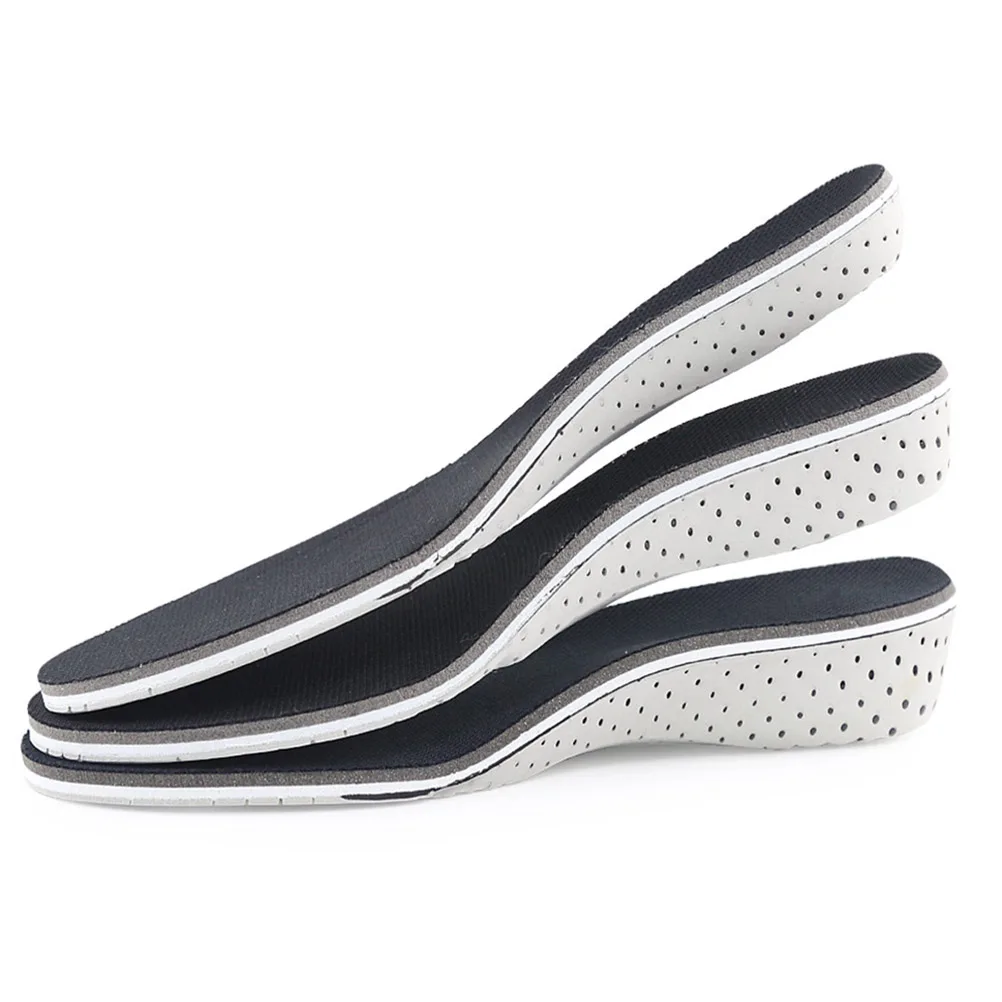 

2 Pairs Height Increase Insoles Full Pad EVA Comfortable Non Slip Ventilated Deodorant Shockproof Unisex Shoe Lifts For Sneakers