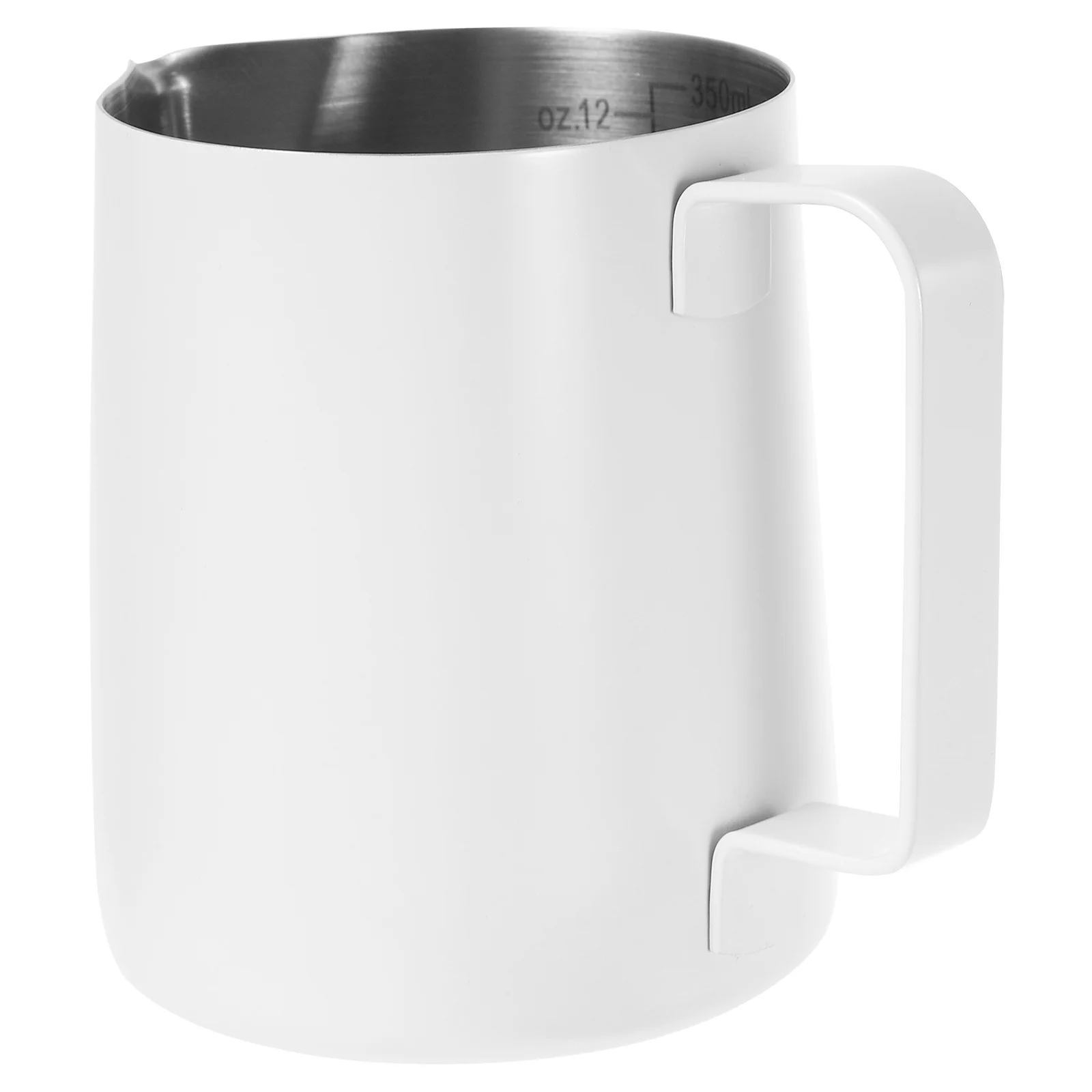

Stainless Steel Coffee Latte Art Pitcher 300Ml Milk Frothing Jug For Espresso Steaming Single-Serving Minimalist White