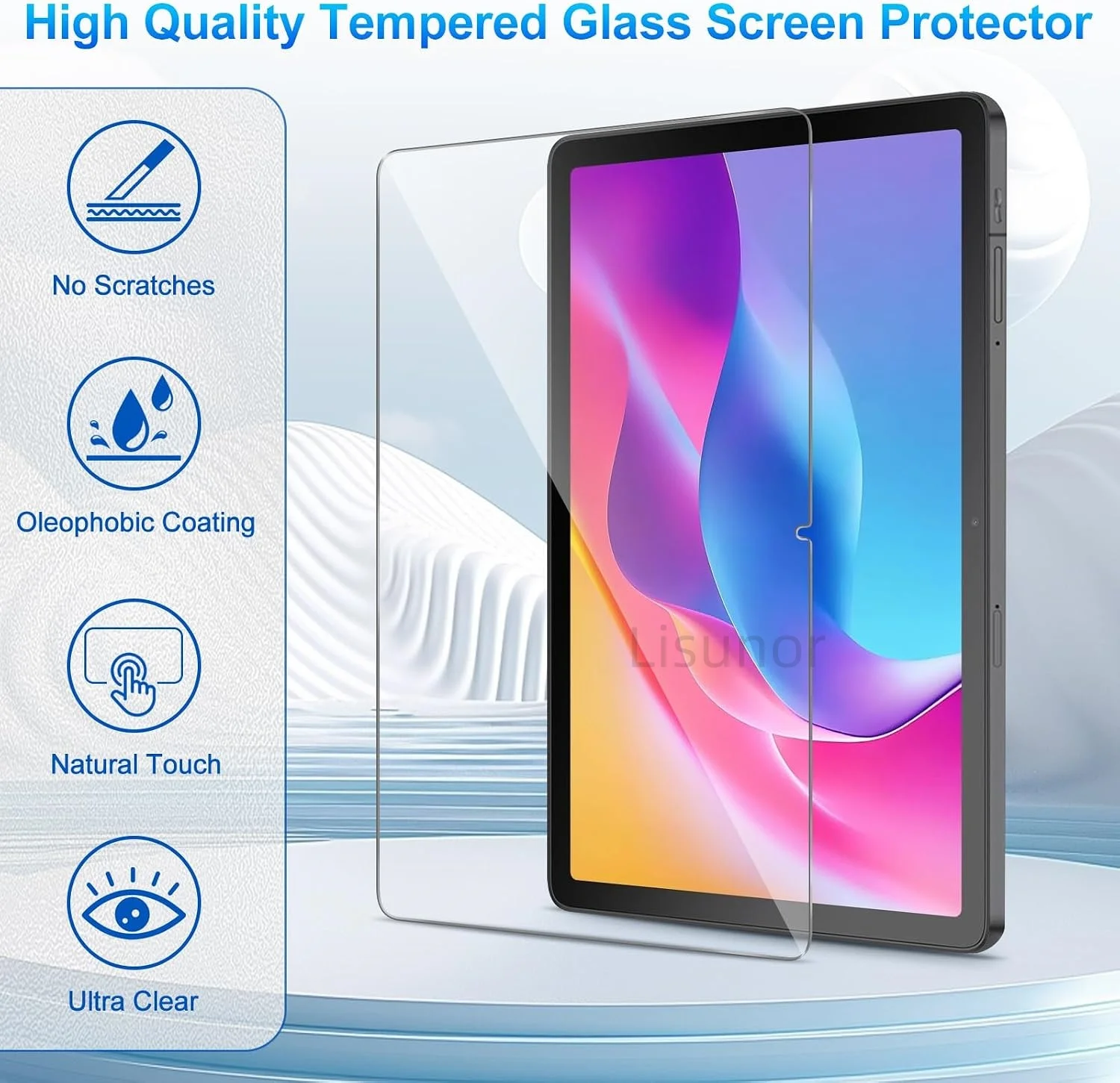 1 PCS 9H Tempered Glass Tablet Screen Protector For TCL Tab 10L Gen 4 10.1 Inch Anti-Scratch Bubble Free HD Protective Film