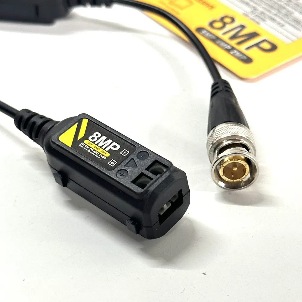 8MP HD BNC Video Balun Connector Passive Transceiver UTP Balun Male BNC CAT5 Cable for CCTV Camera Accessories