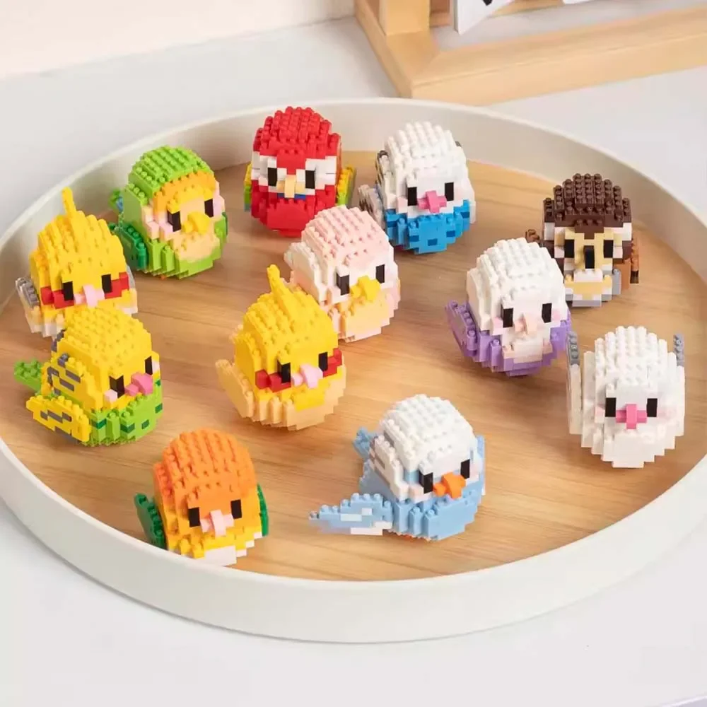 Moe Bird série blocs de construction jouets assemblage, ornements de table, jouets éducatifs pour enfants, adaptés aux garçons et aux filles noël