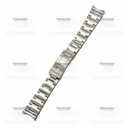 20MM 316L Stainlee Steel Vintage Grid Buckle Curved End Oyster Watch Band Strap Fit for RLX 116719 16570 16610 93150