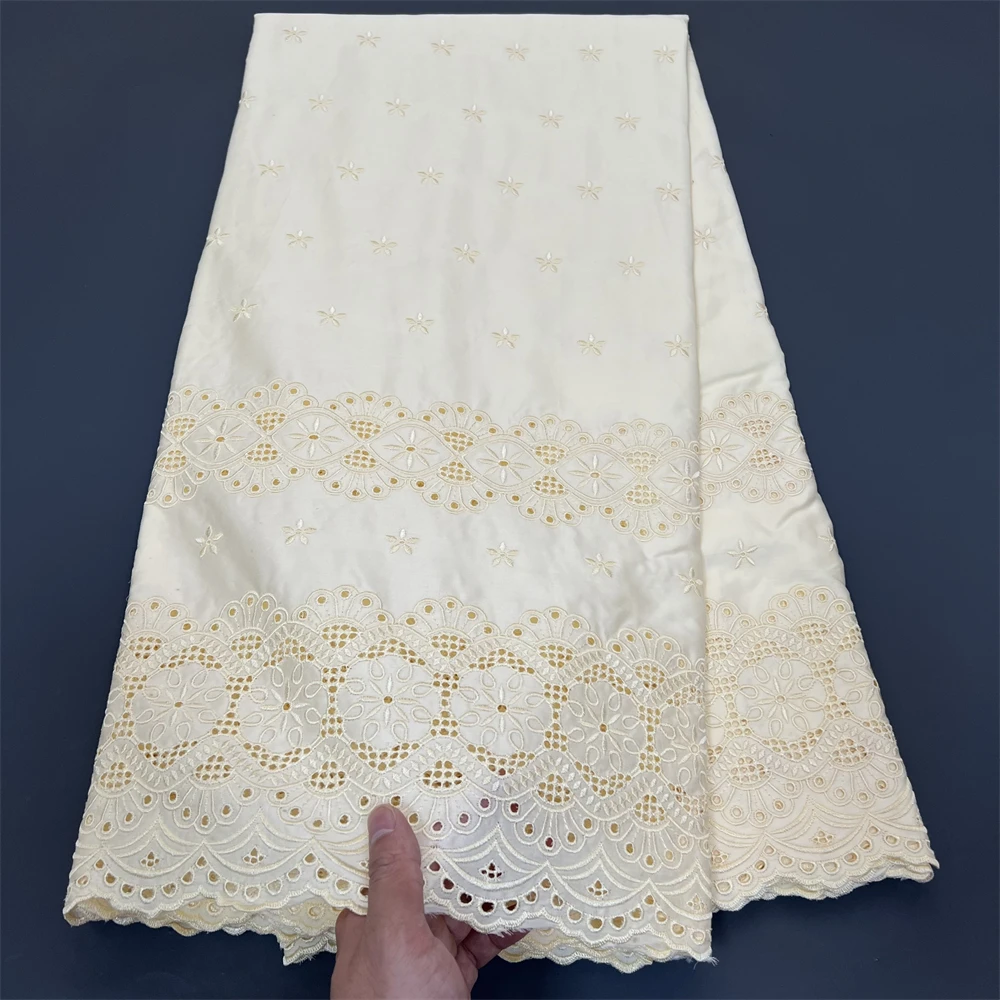 

Swiss Voile Lace African Austria Cotton Lace Fabric 2024 High Quality Silk Nigerian Lace Men Dresses Material For Sewing