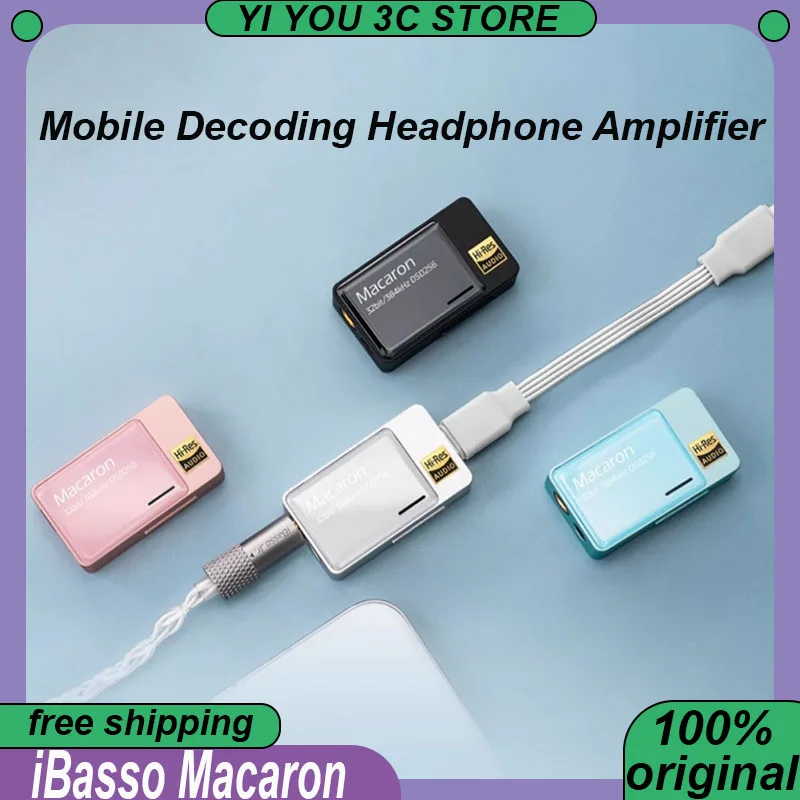 

iBasso Macaron Headphone Amplifer Portable HIFI USB DAC CS43131 Decoder 4.4mm/3.5mm PCM 32bit/384khz DSD 256x Mobile Phone