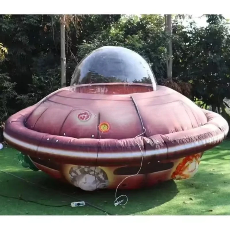 Ceiling science exhibition hall decorated inflatable alien flying saucer model, giant inflatable flying saucer