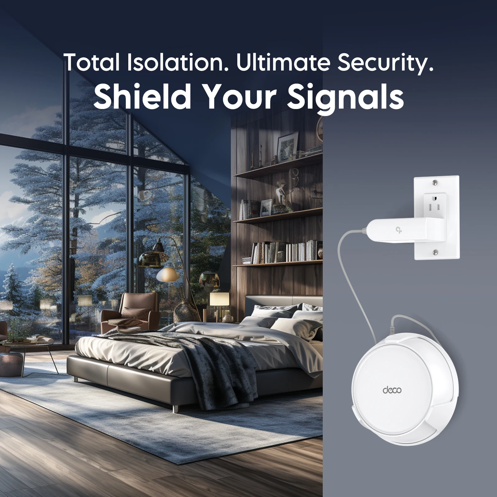 EDUP HY-WT1220 1PCS Custom Wifi Wall Mount Holder for TP-Link Deco BE Mesh WiFi 7 System Space-Saving Bracket with Hidden Cable