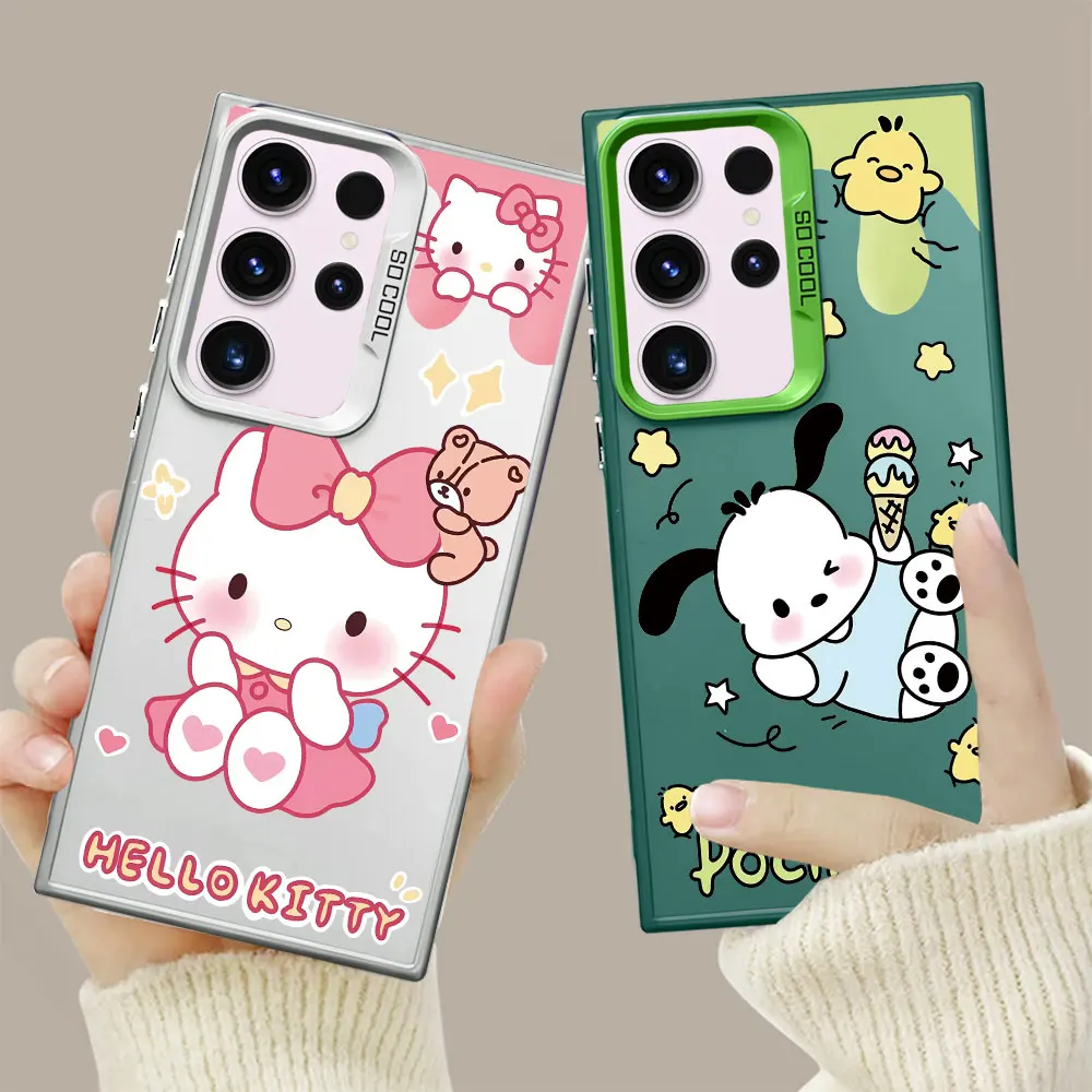 Capa macia à prova de choque para Samsung Galaxy, Melody bonito, Sanrio, Kuromi, S21, FE, S20, Nota 20, S20 FE, S24 Ultra, S23 Ultra, S22 Plus