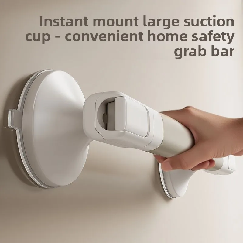 No Drill Suction Grab Bar Bathroom Safety Handle Anti-slip Handrail for Elderly Pregnant Women & Kids, Shower Anti-fall Helper