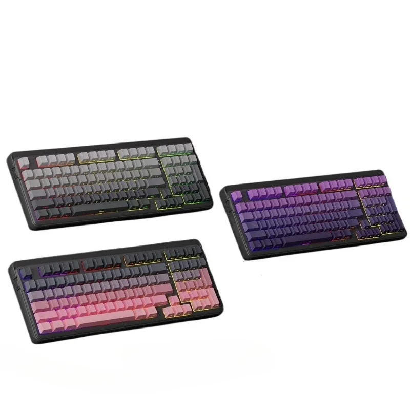 A98 professional version mechanical keyboard game e-sports three-mode wireless keyboard transparent keycap mechanical shaft