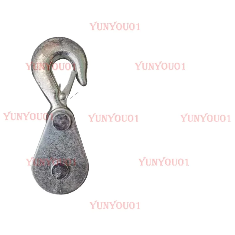 Lifting Pulley Block Towing Wheel with Hook for Winch  Alloy Steel Electric Winch Hook Hoist Block Wire Rope