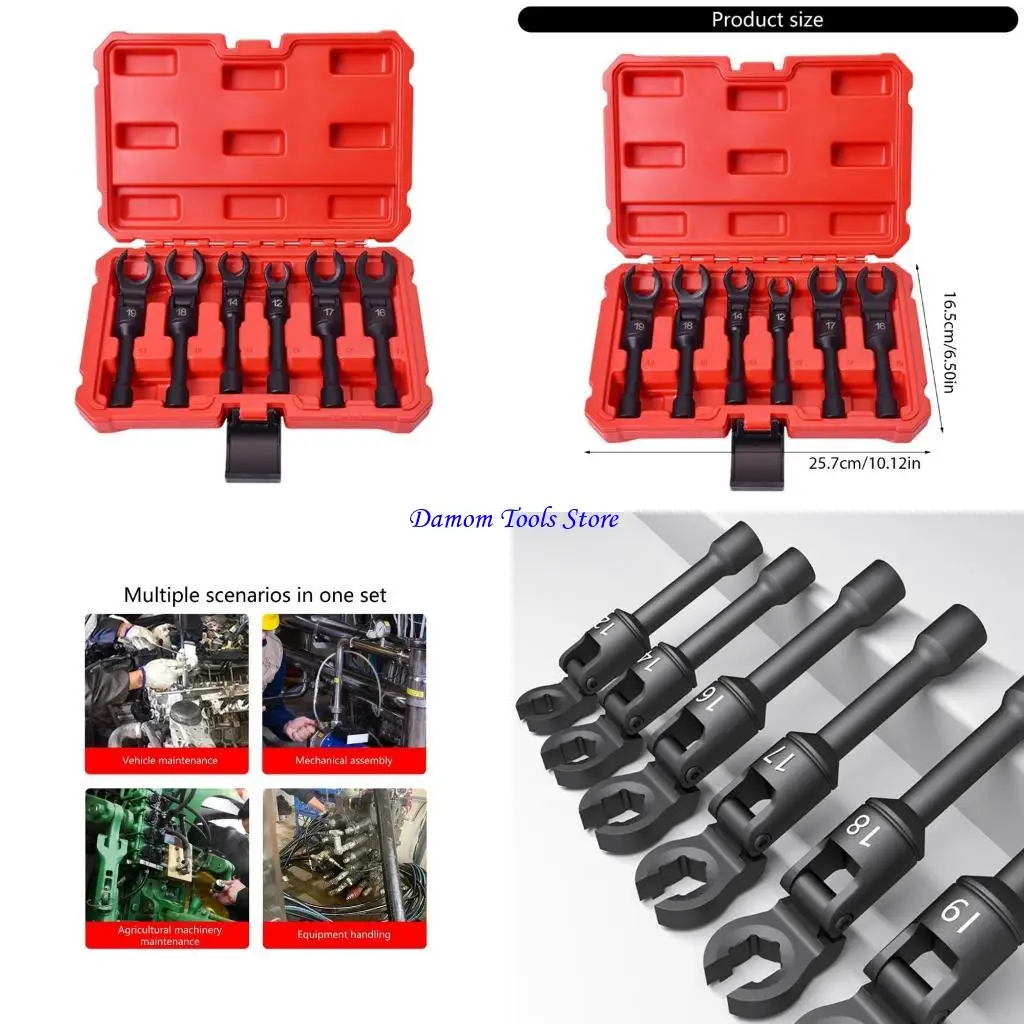 

57BE 6 шт. 12 мм-19 мм разводные ключи универсальные гаечные ключи механическая мастерская инструмент для ручного ремонта ключи