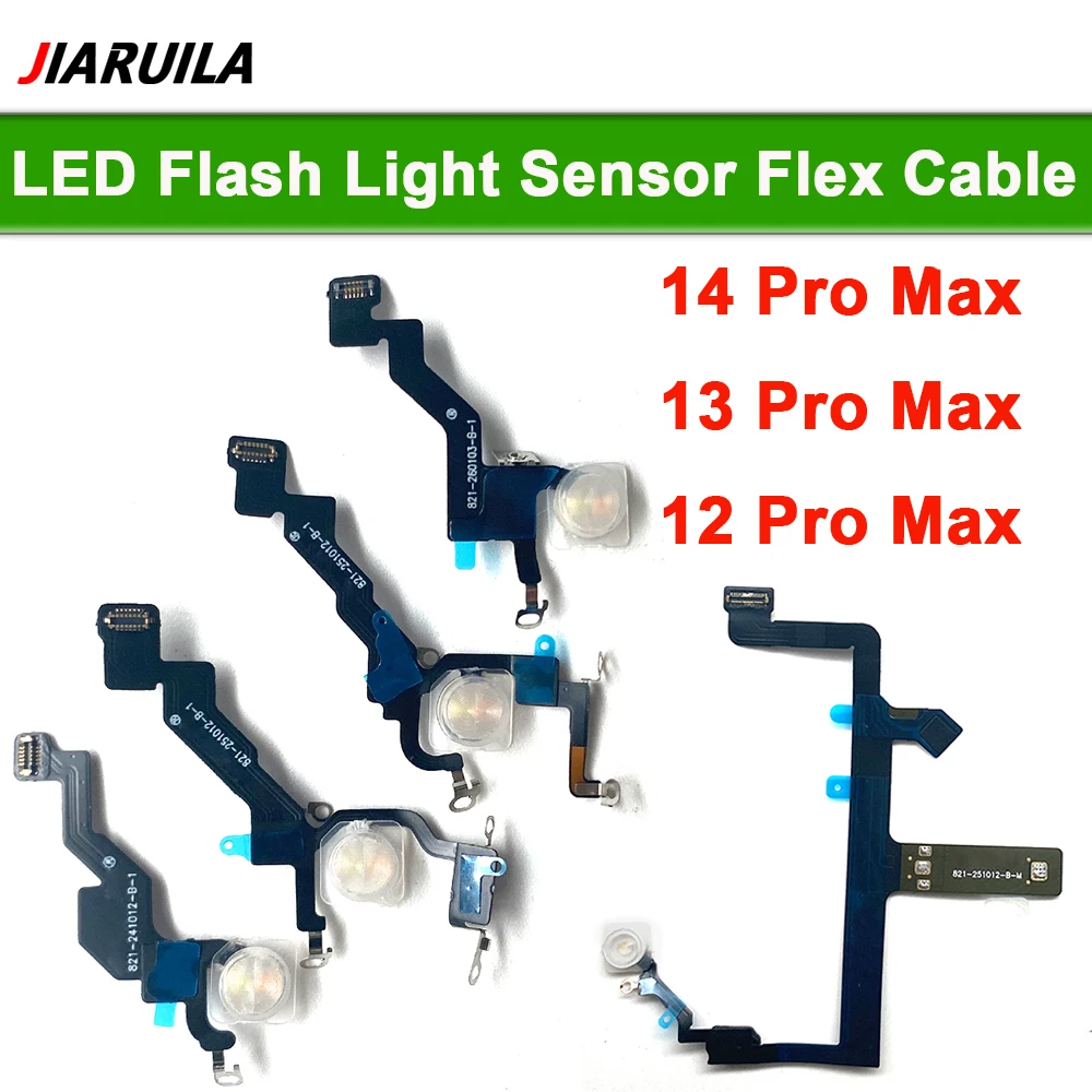 LED Flash Light Sensor Flex Cable Replacement For iPhone 12 13 14 Pro Max 13 mini Proximity Distance Ambient Repair Part