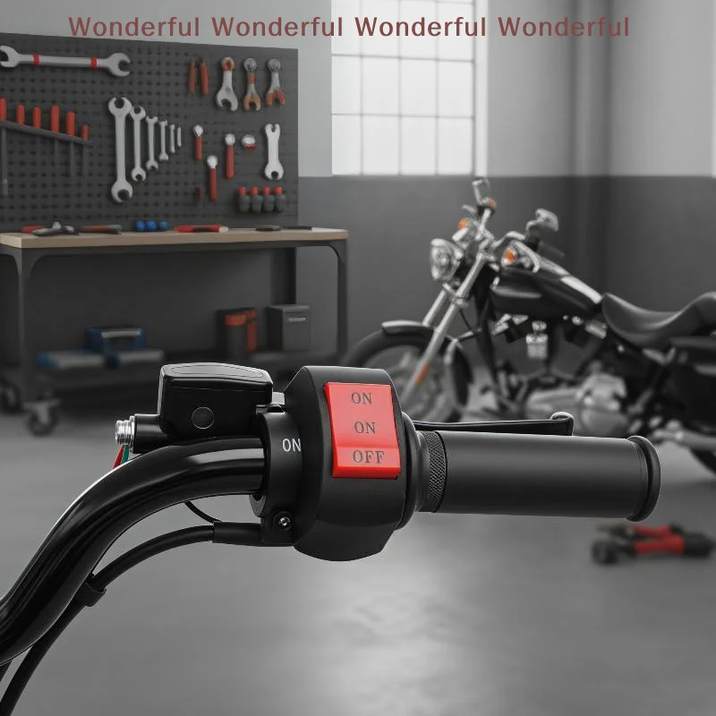 Universal Motorcycle Handlebar Flameout Switch with Three Line Design and ON ON OFF Function for Enhanced Power Control