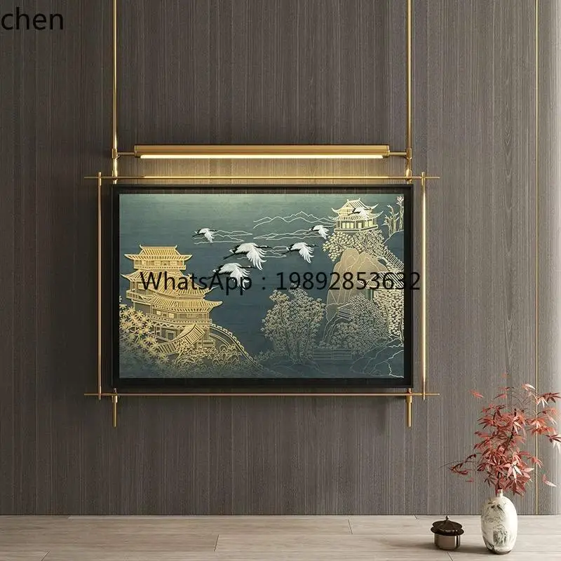 AB  Metal Rod Luminous Art Living Room Sofa Background  High-End Wall Decoration Wall Lamp Art Hanging Painting
